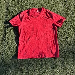 Banana Republic Vibrant Red V-Neck Women's Tee